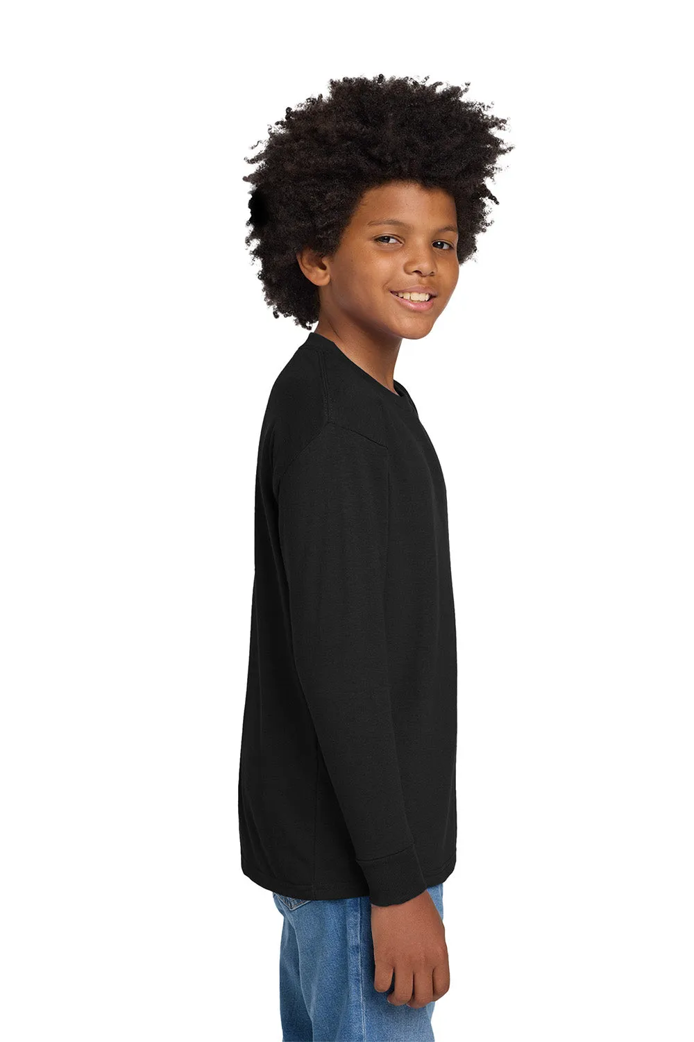 Gildan Youth Long Sleeve Crewneck T-Shirt - Black