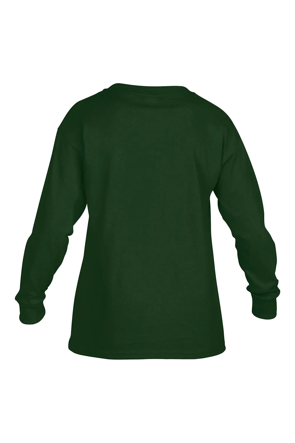 Gildan Youth Long Sleeve Crewneck T-Shirt - Forest Green