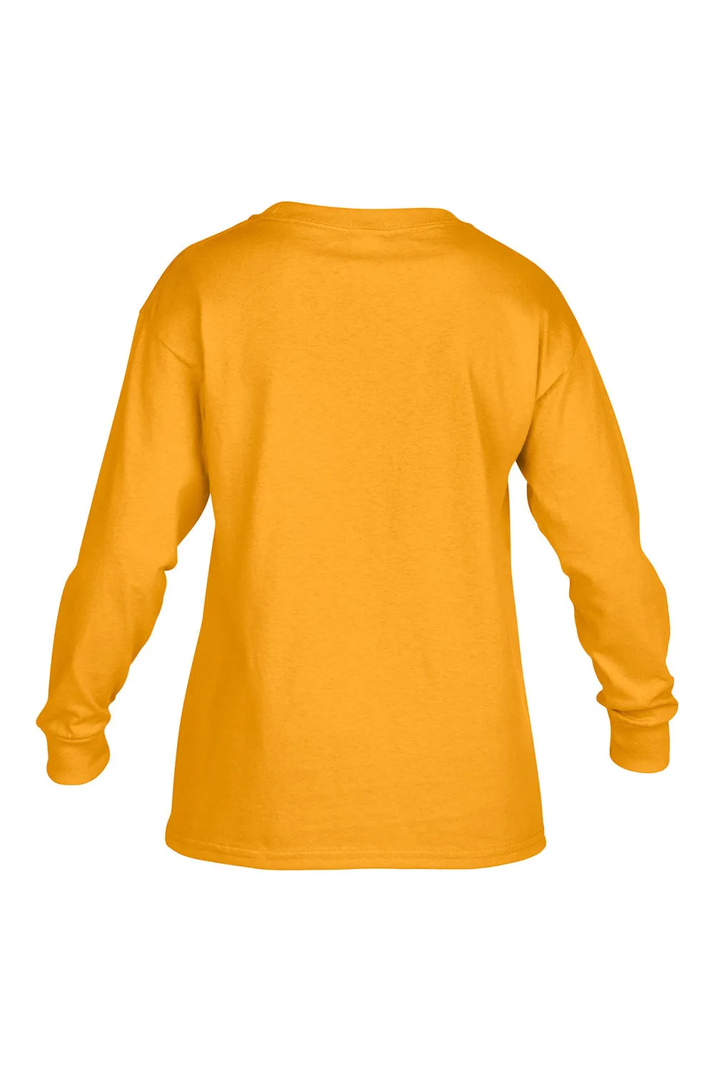 Gildan Youth Long Sleeve Crewneck T-Shirt - Gold