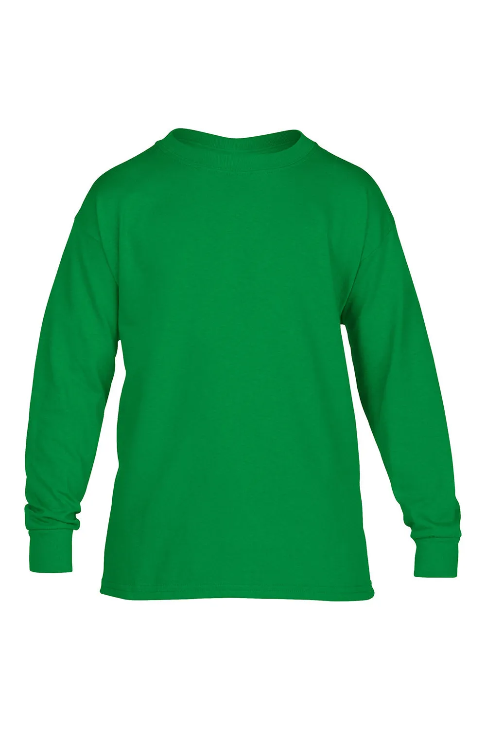Gildan Youth Long Sleeve Crewneck T-Shirt - Irish Green