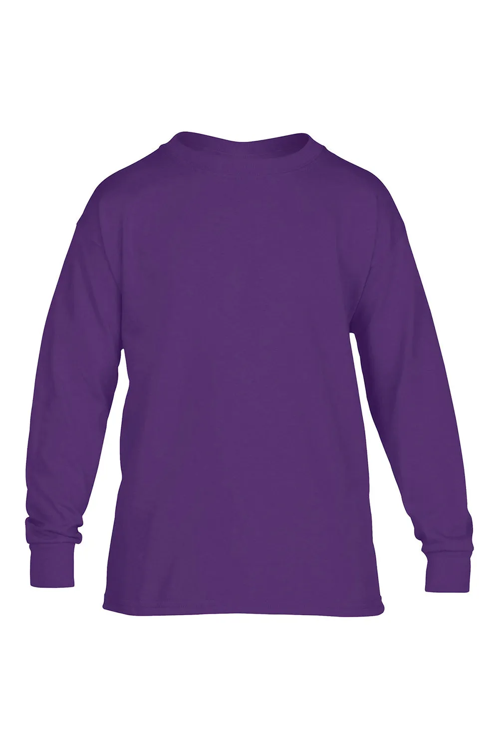 Gildan Youth Long Sleeve Crewneck T-Shirt - Purple