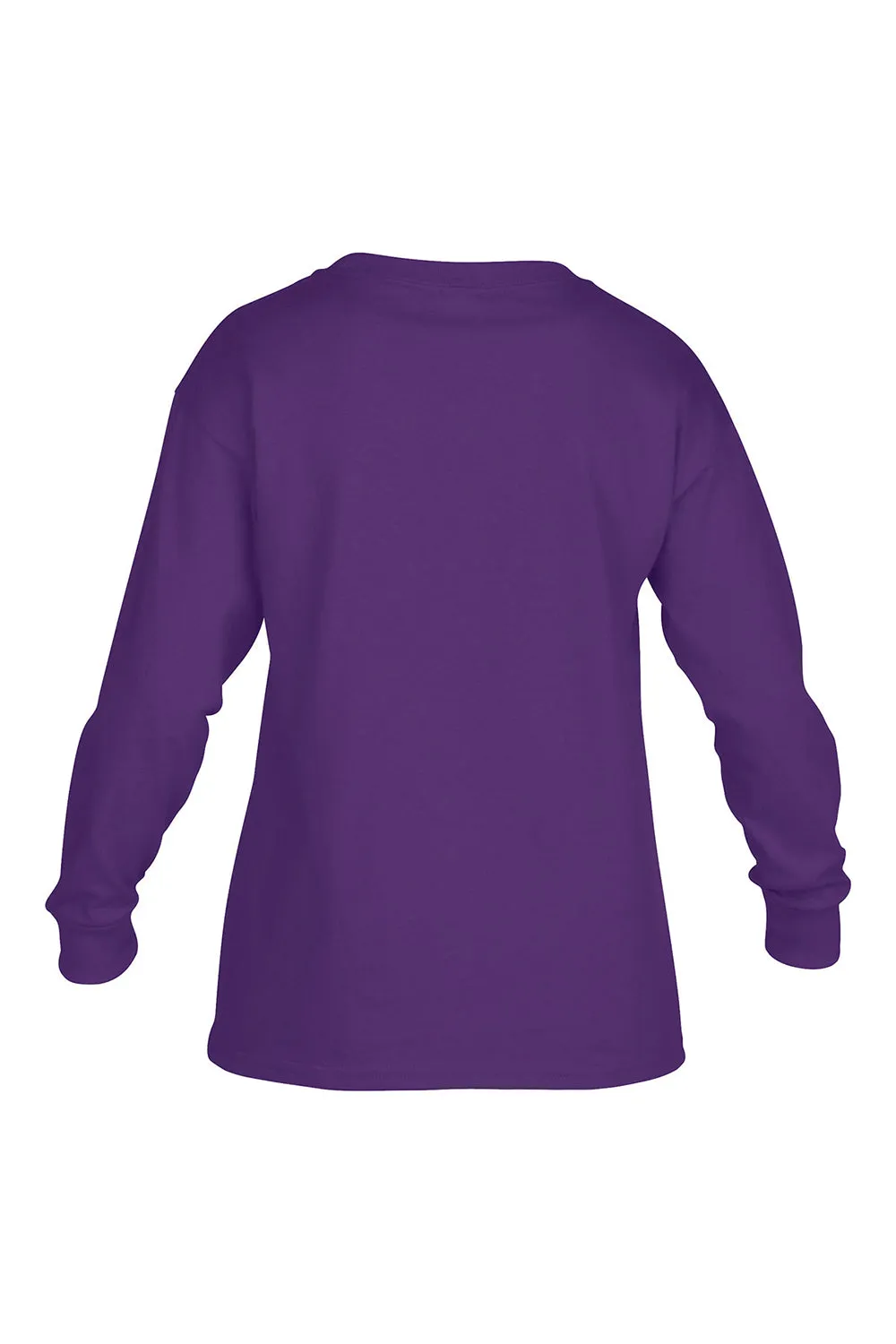 Gildan Youth Long Sleeve Crewneck T-Shirt - Purple