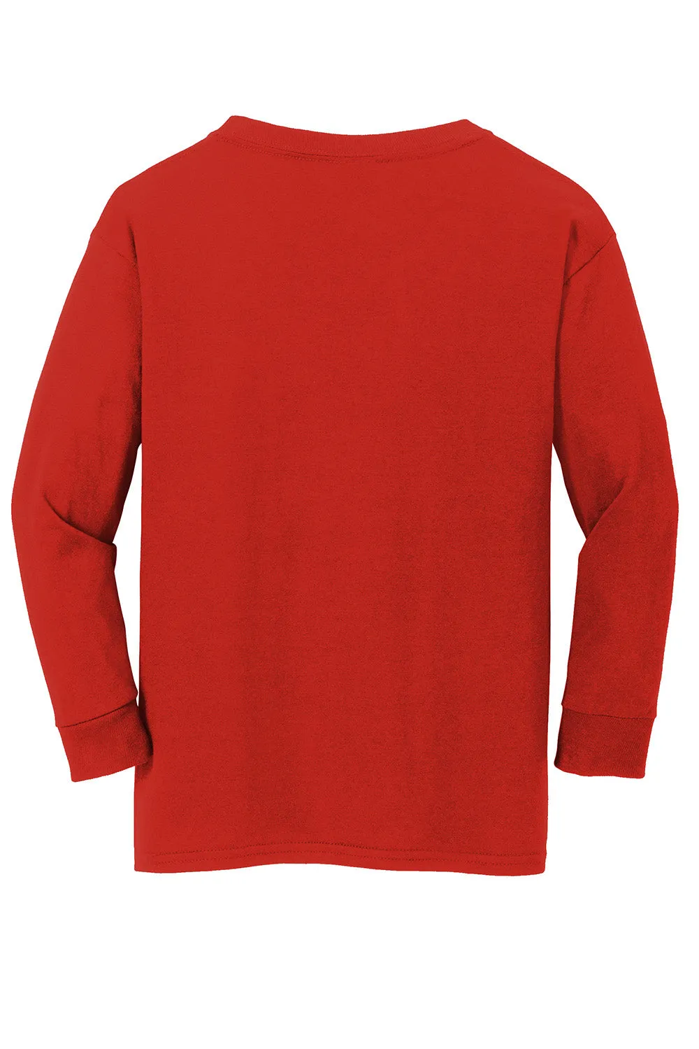 Gildan Youth Long Sleeve Crewneck T-Shirt - Red