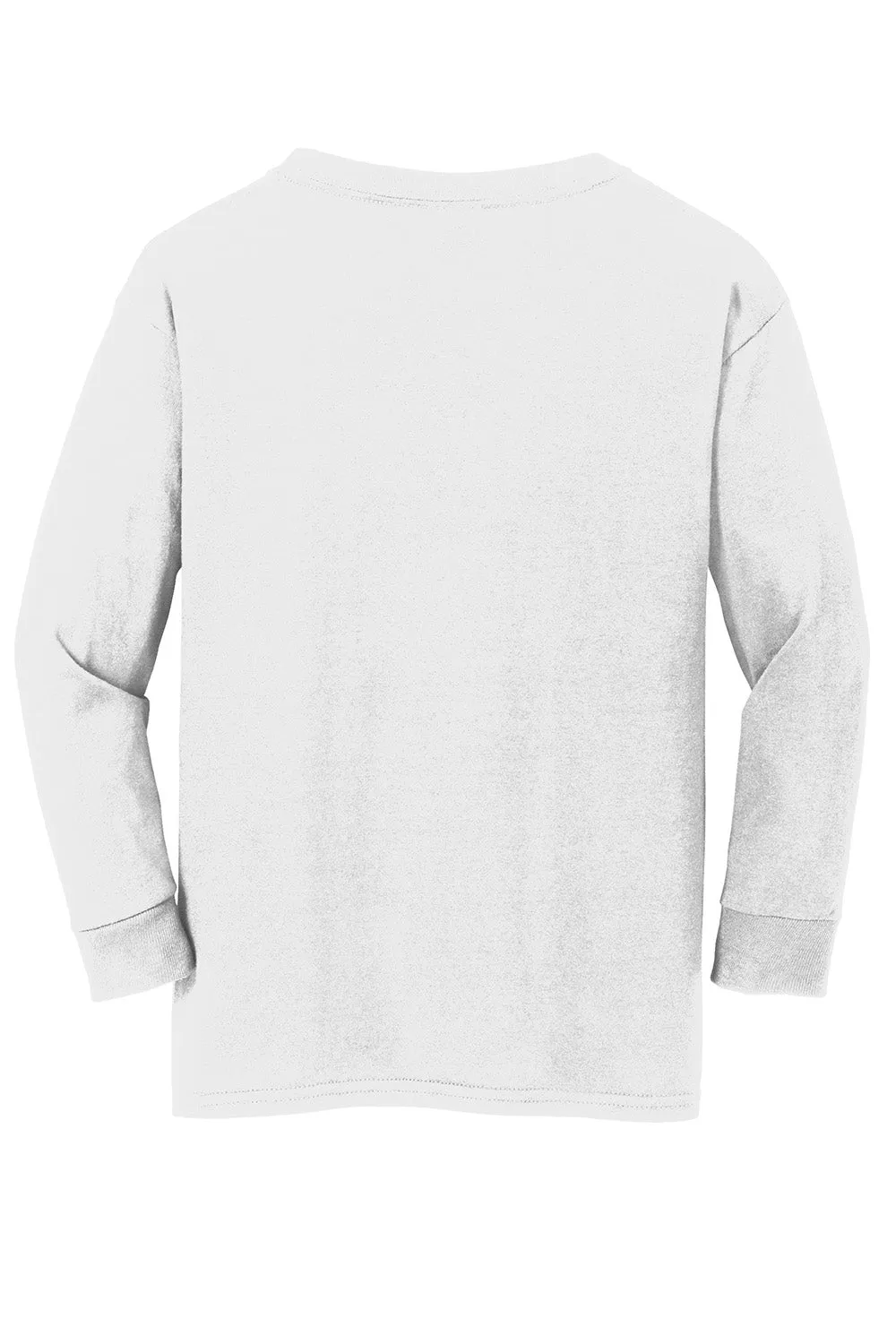 Gildan Youth Long Sleeve Crewneck T-Shirt - White