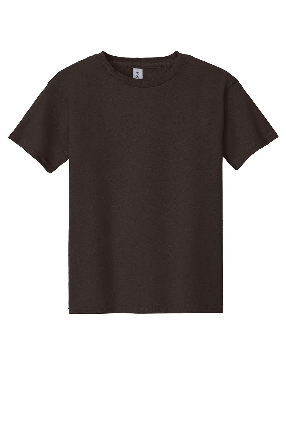 Gildan Youth Short Sleeve Crewneck T-Shirt - Dark Chocolate Brown