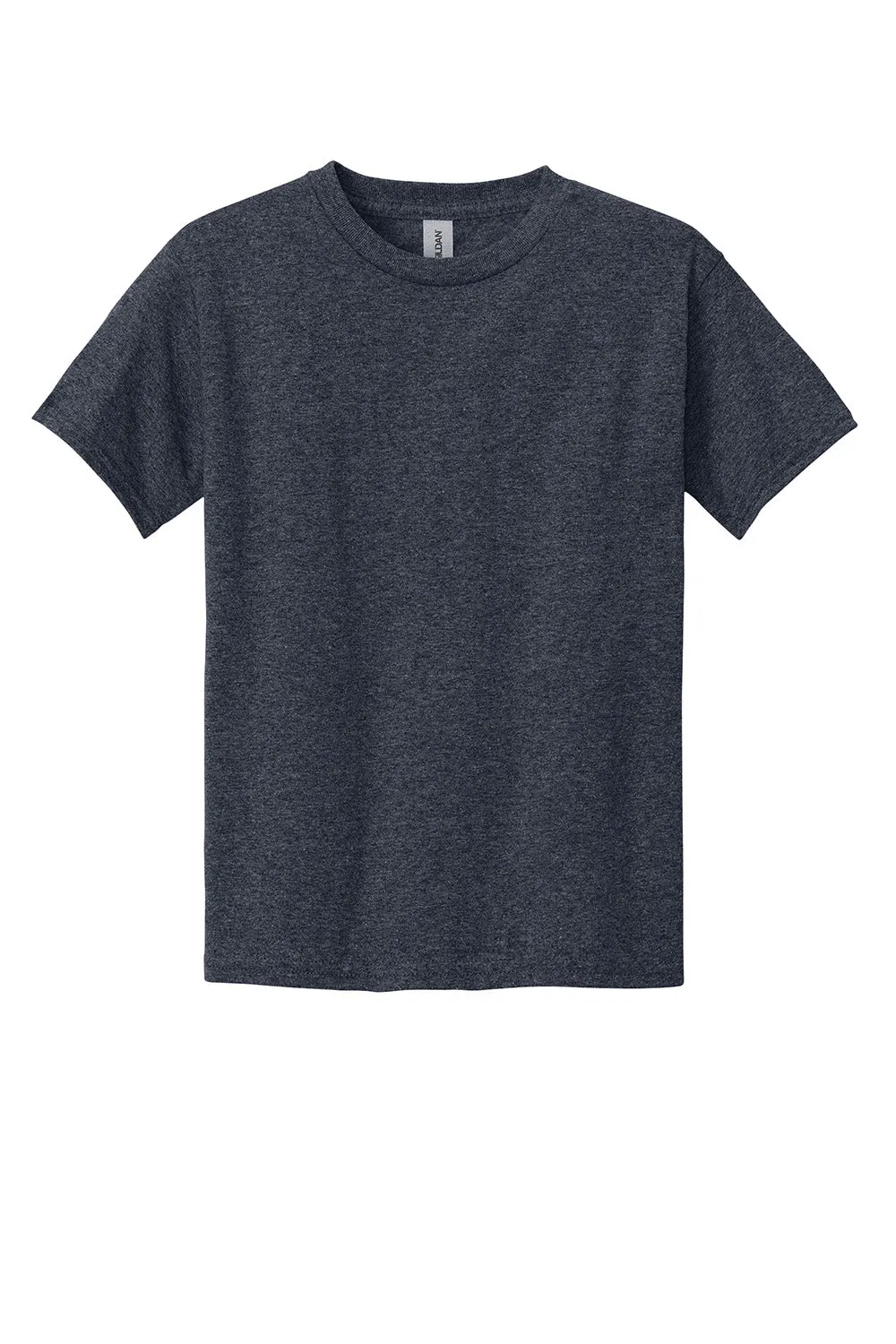 Gildan Youth Short Sleeve Crewneck T-Shirt - Heather Navy Blue