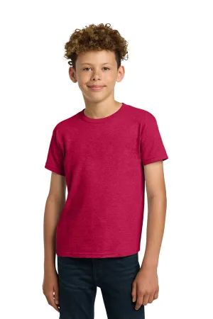 Gildan Youth Short Sleeve Crewneck T-Shirt - Heather Red