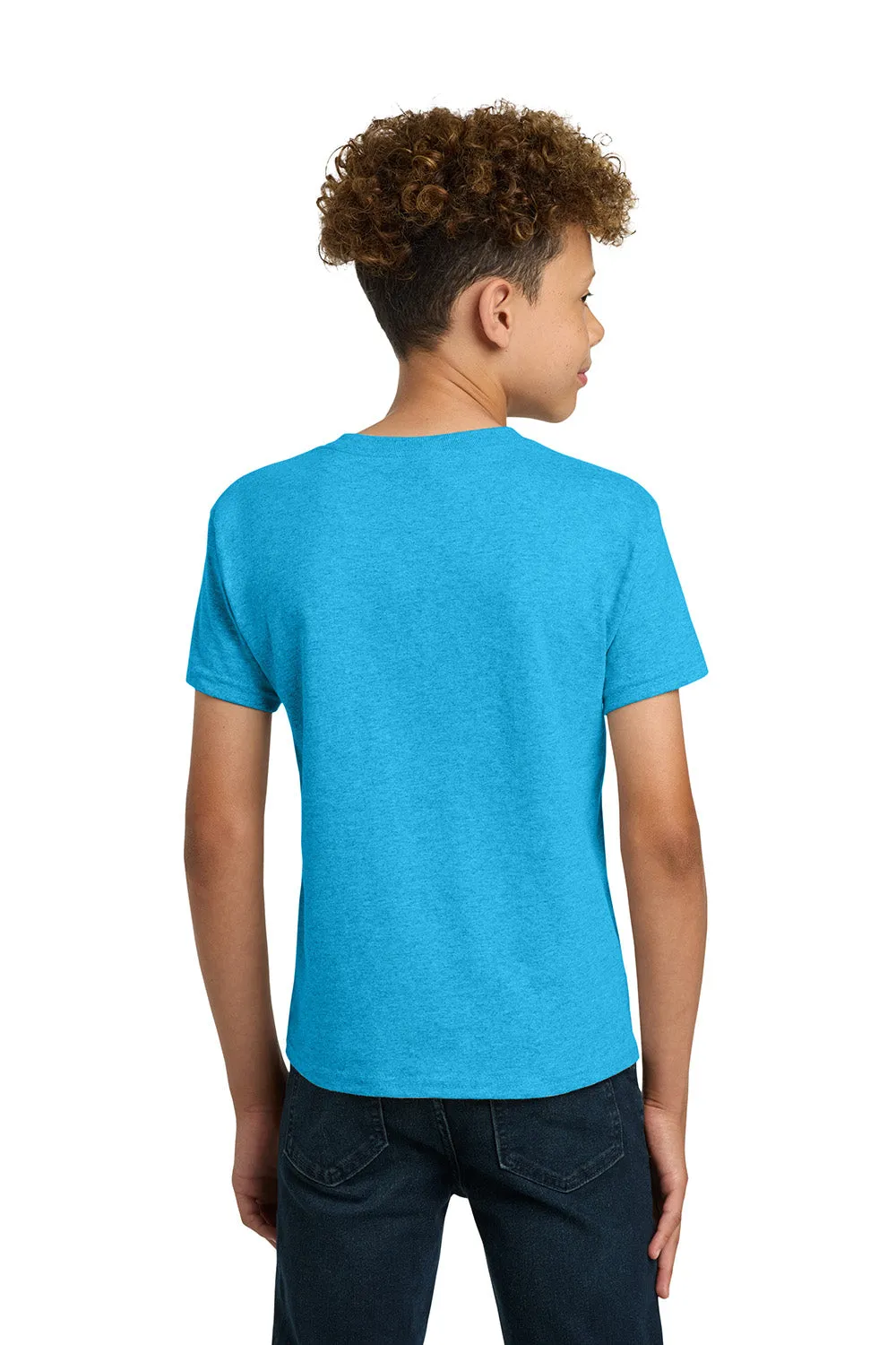 Gildan Youth Short Sleeve Crewneck T-Shirt - Heather Sapphire Blue
