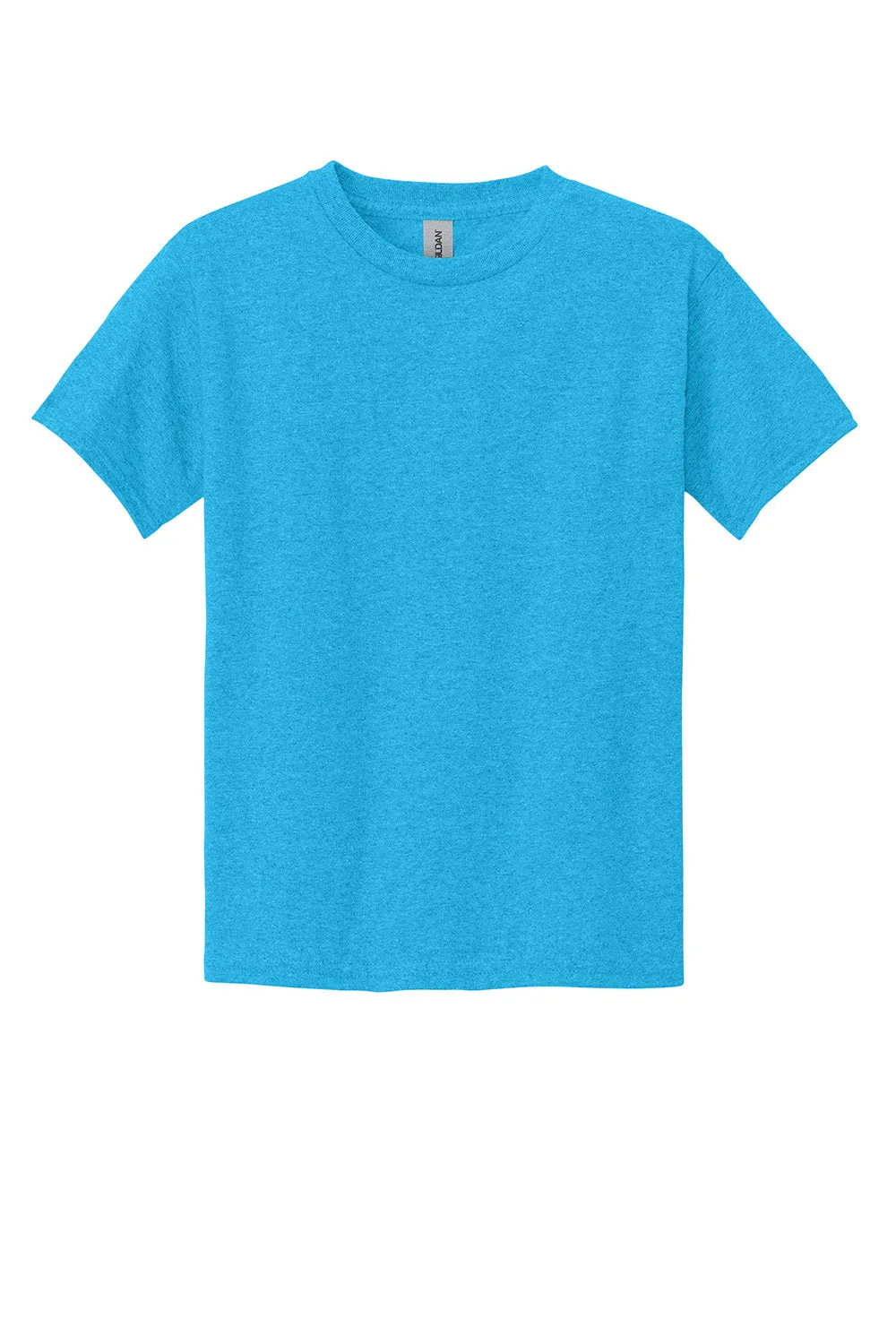 Gildan Youth Short Sleeve Crewneck T-Shirt - Heather Sapphire Blue
