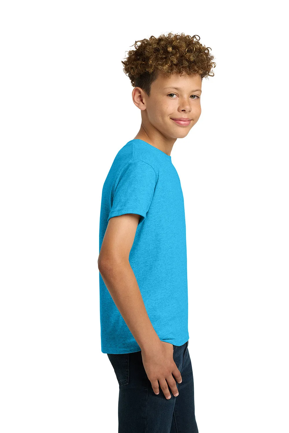 Gildan Youth Short Sleeve Crewneck T-Shirt - Heather Sapphire Blue
