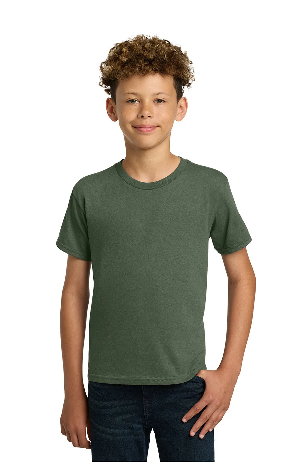 Gildan Youth Short Sleeve Crewneck T-Shirt - Military Green