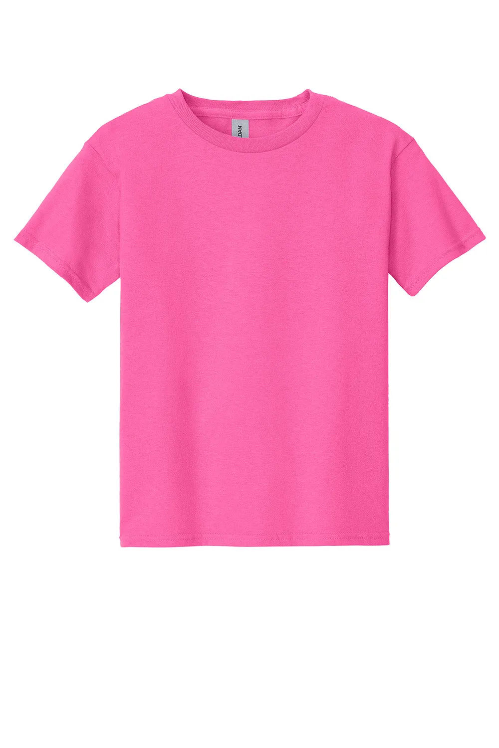 Gildan Youth Short Sleeve Crewneck T-Shirt - Safety Pink
