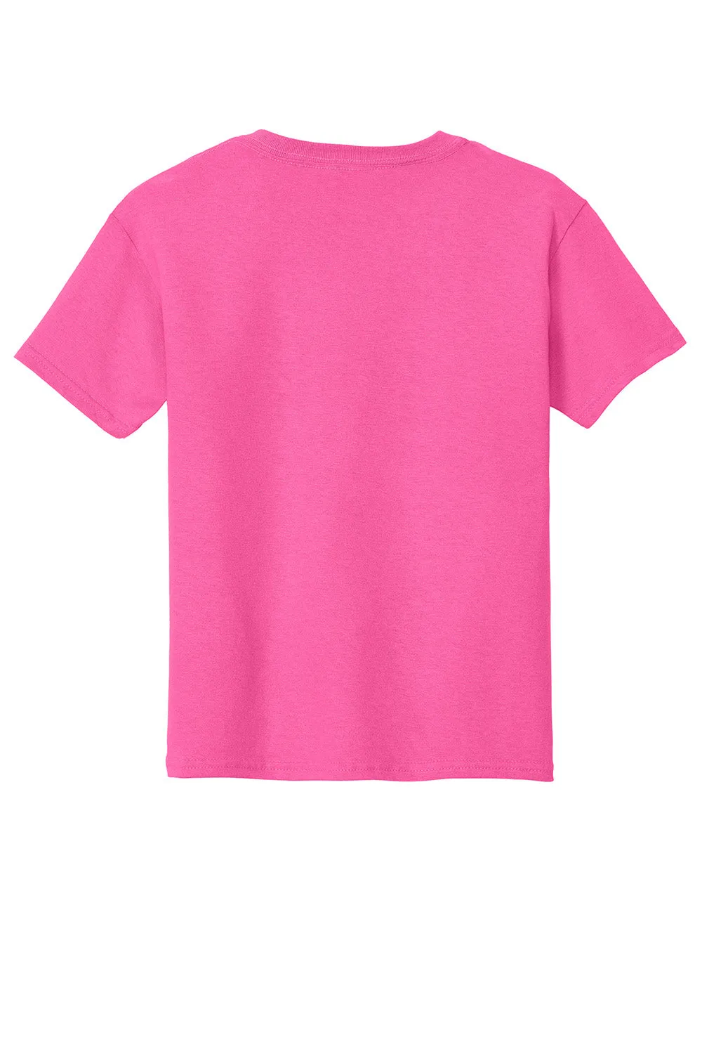 Gildan Youth Short Sleeve Crewneck T-Shirt - Safety Pink