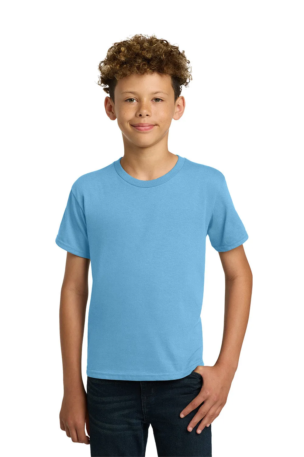 Gildan Youth Short Sleeve Crewneck T-Shirt - Sky Blue