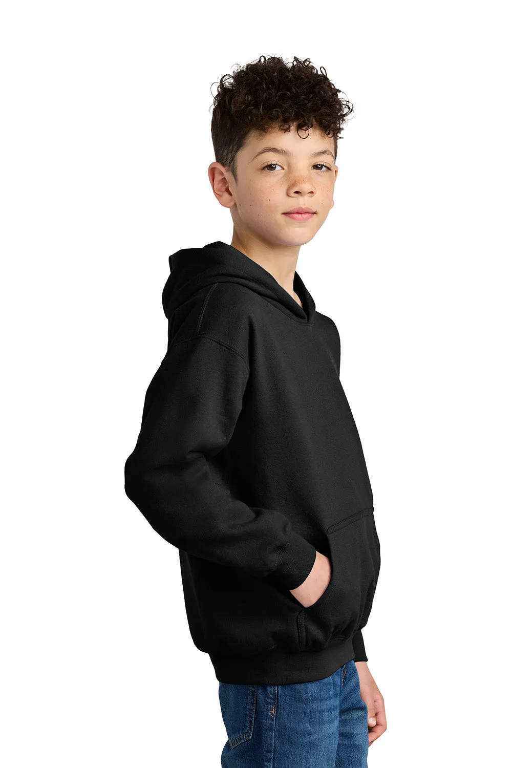 Gildan Youth Softstyle Hooded Sweatshirt Hoodie w/ Pouch Pocket - Black