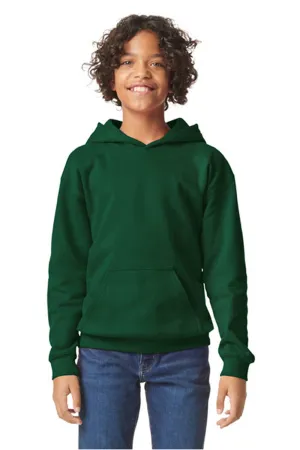 Gildan Youth Softstyle Hooded Sweatshirt Hoodie w/ Pouch Pocket - Forest Green
