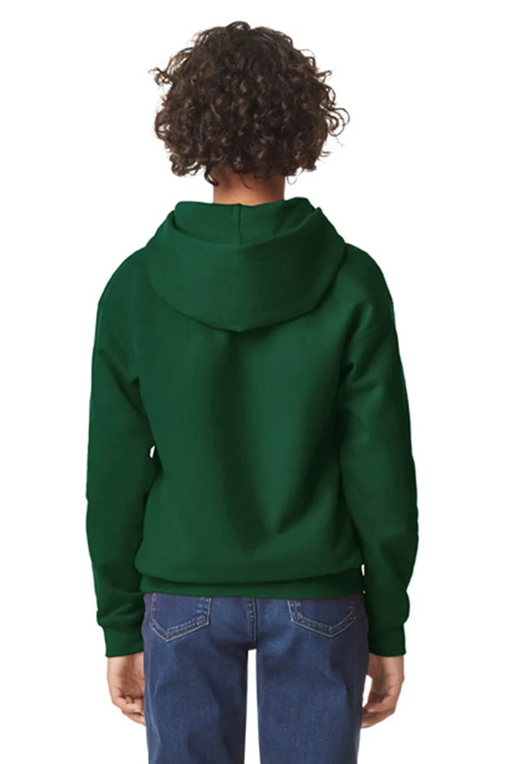 Gildan Youth Softstyle Hooded Sweatshirt Hoodie w/ Pouch Pocket - Forest Green