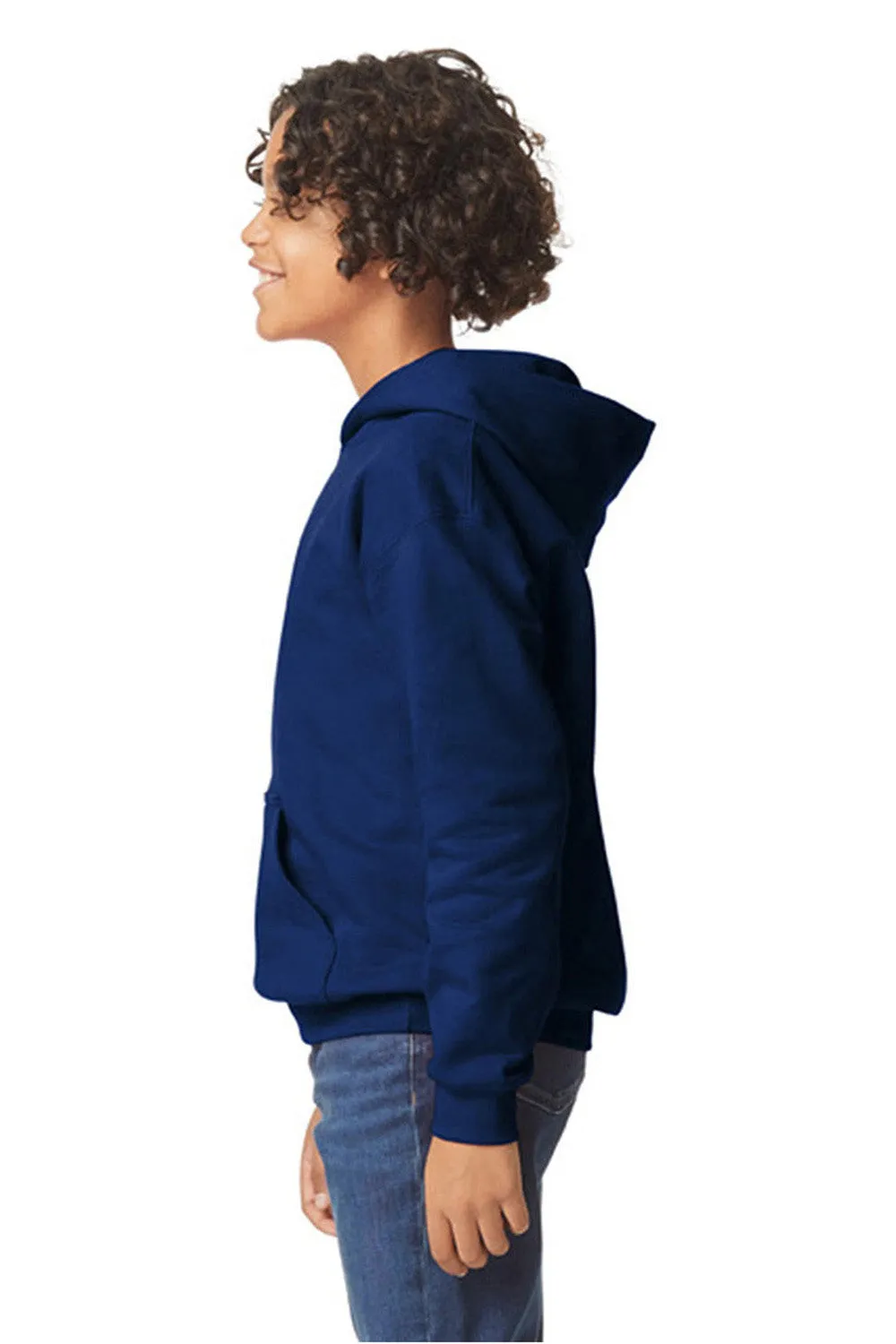 Gildan Youth Softstyle Hooded Sweatshirt Hoodie w/ Pouch Pocket - Navy Blue