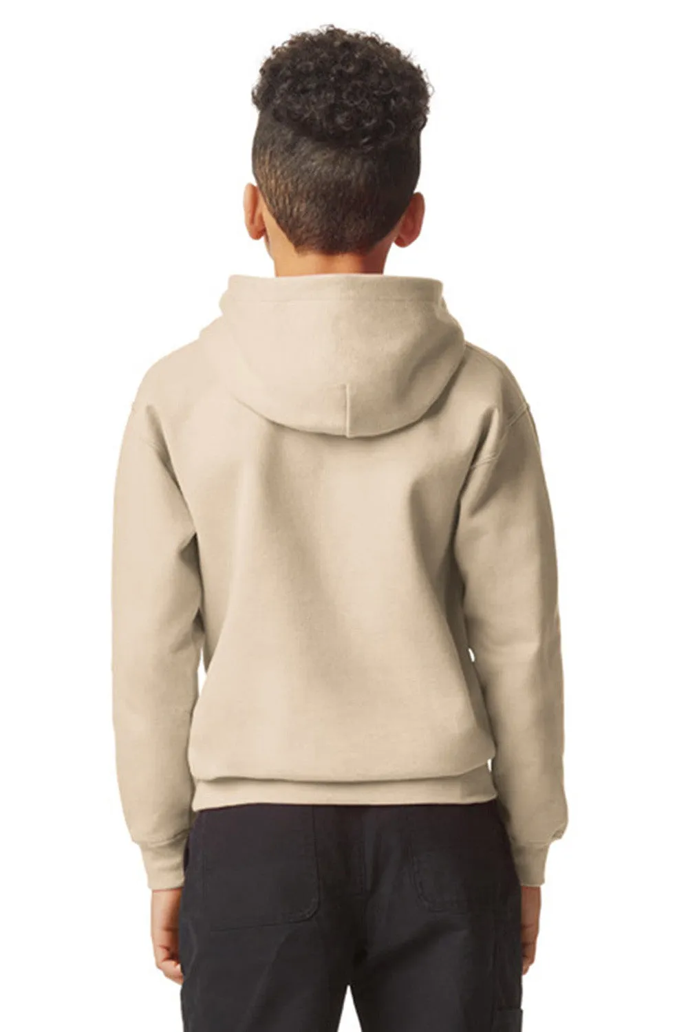 Gildan Youth Softstyle Hooded Sweatshirt Hoodie w/ Pouch Pocket - Sand