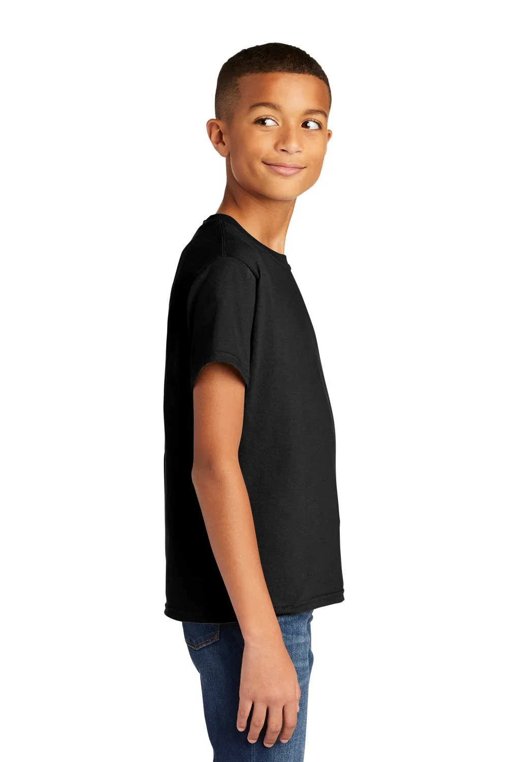 Gildan Youth Softstyle Short Sleeve Crewneck T-Shirt - Black