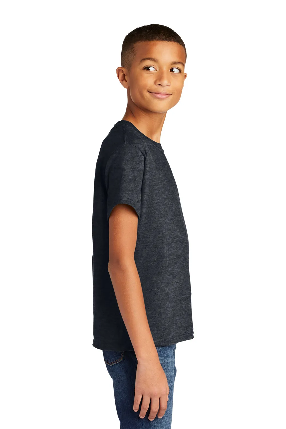Gildan Youth Softstyle Short Sleeve Crewneck T-Shirt - Heather Dark Grey