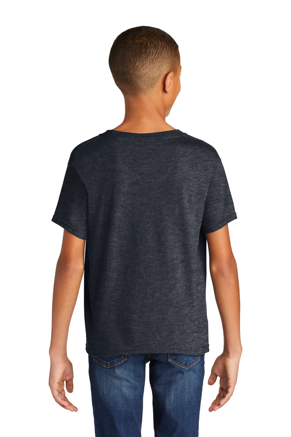 Gildan Youth Softstyle Short Sleeve Crewneck T-Shirt - Heather Dark Grey