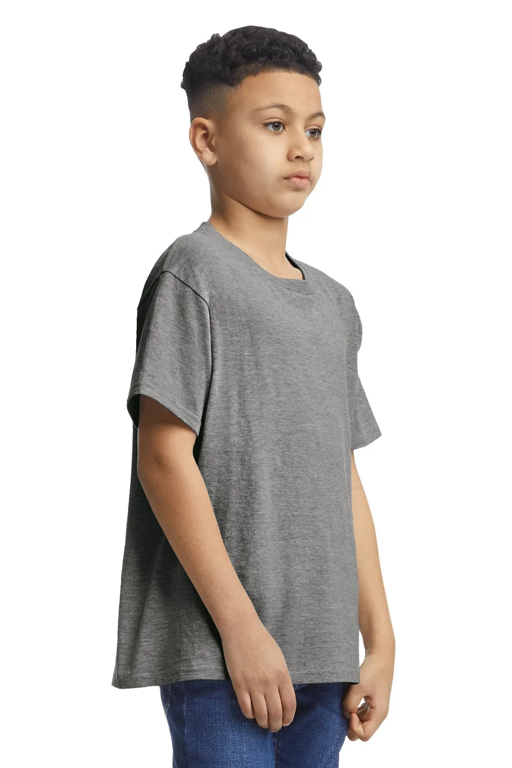Gildan Youth Softstyle Short Sleeve Crewneck T-Shirt - Heather Graphite Grey