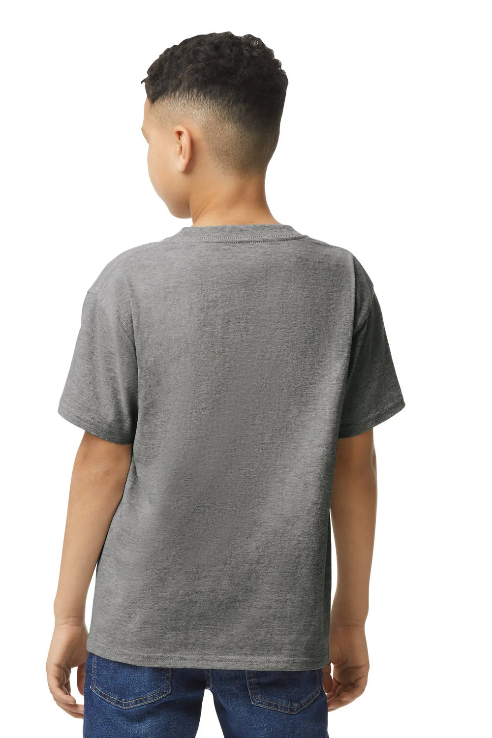 Gildan Youth Softstyle Short Sleeve Crewneck T-Shirt - Heather Graphite Grey