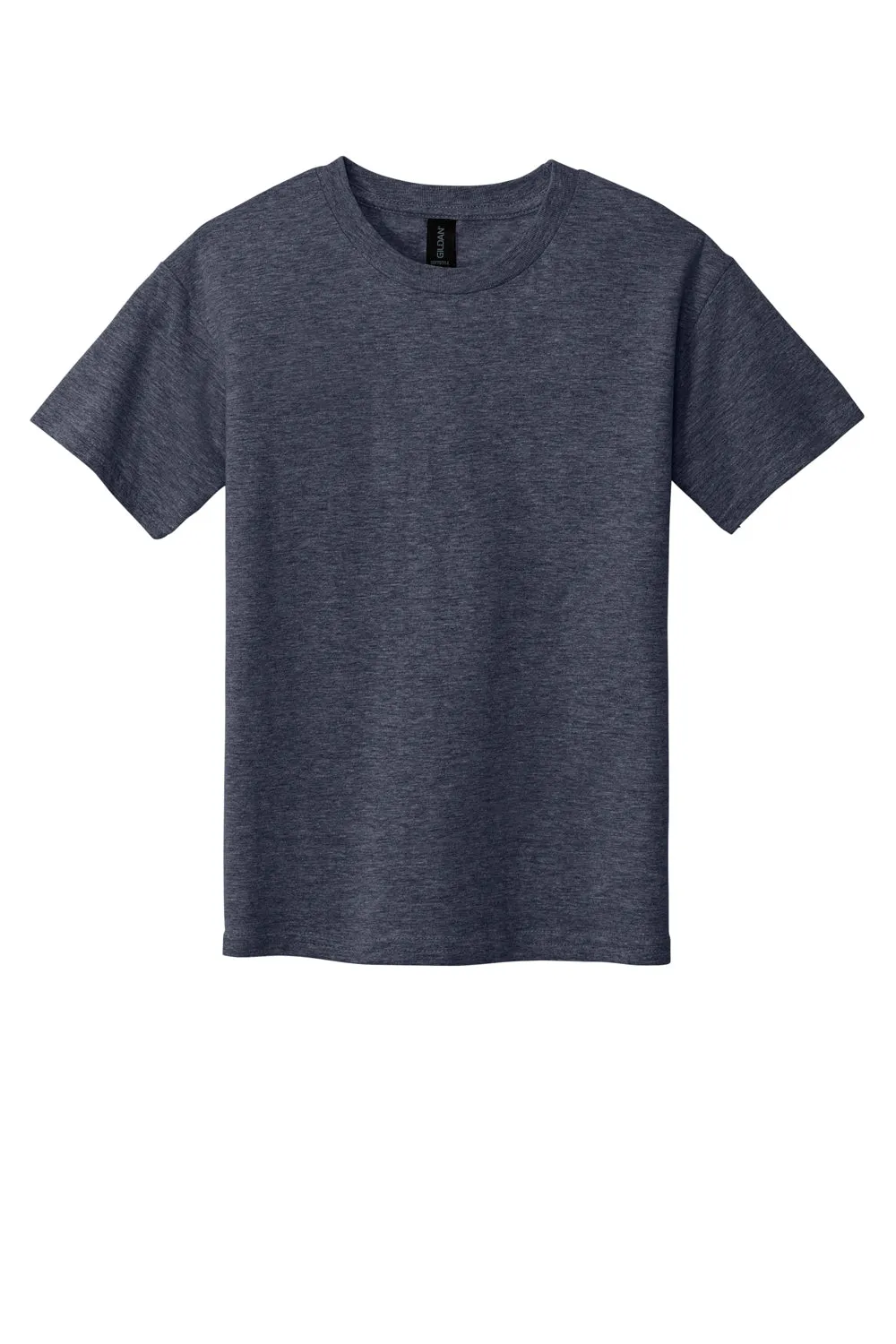 Gildan Youth Softstyle Short Sleeve Crewneck T-Shirt - Heather Navy Blue