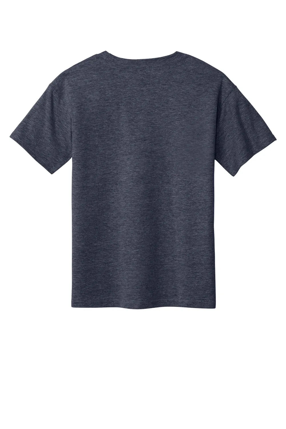 Gildan Youth Softstyle Short Sleeve Crewneck T-Shirt - Heather Navy Blue