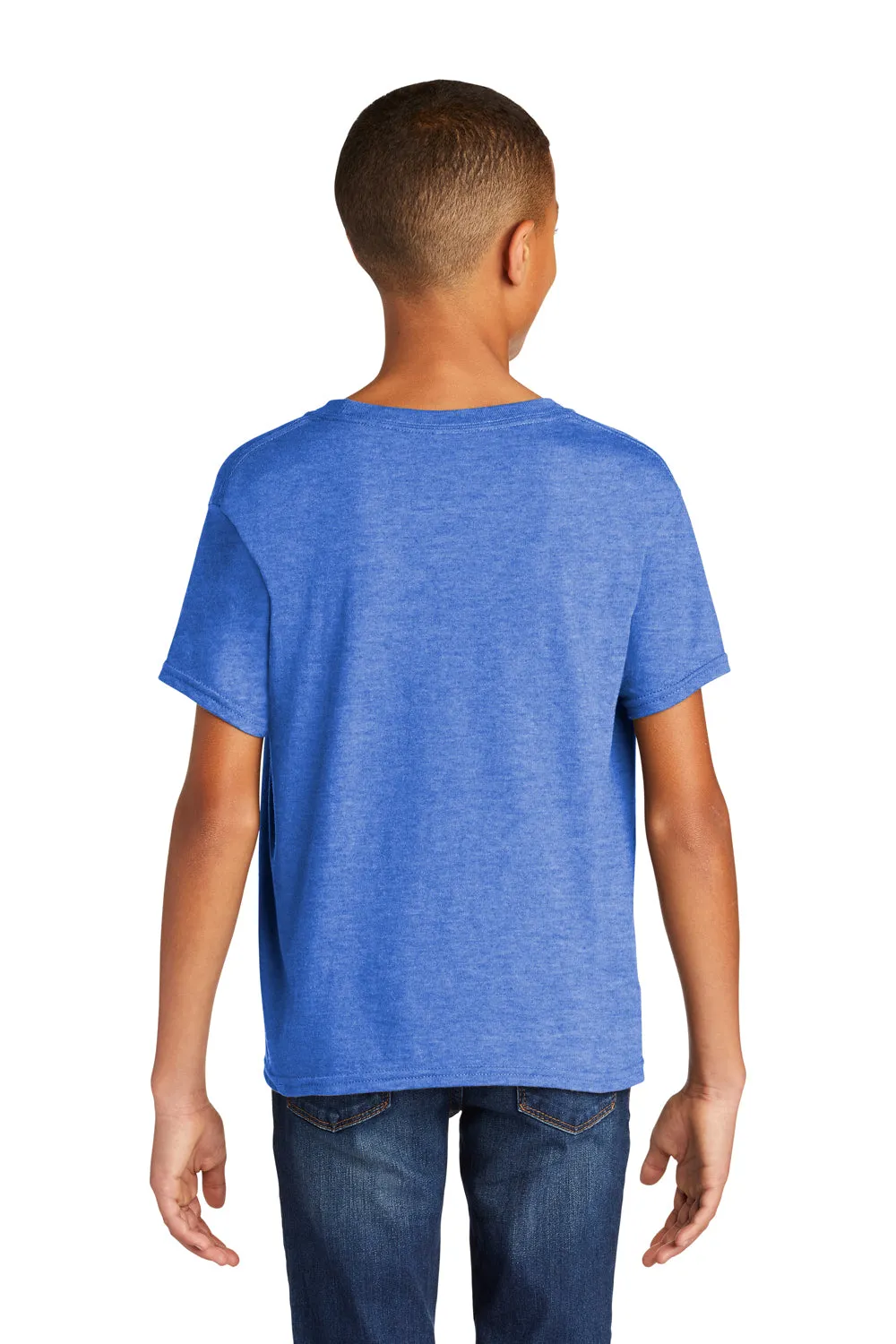 Gildan Youth Softstyle Short Sleeve Crewneck T-Shirt - Heather Royal Blue