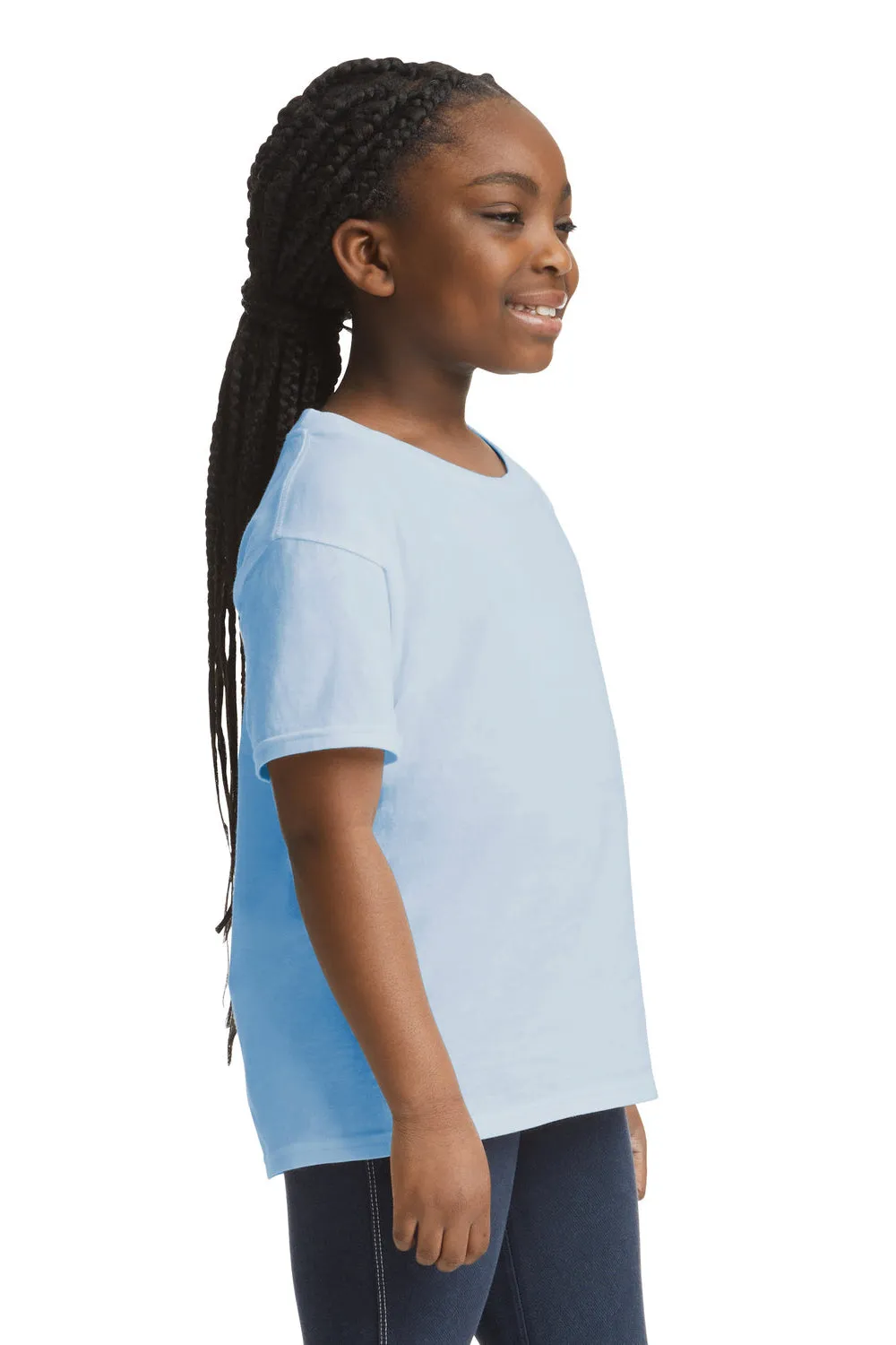 Gildan Youth Softstyle Short Sleeve Crewneck T-Shirt - Light Blue
