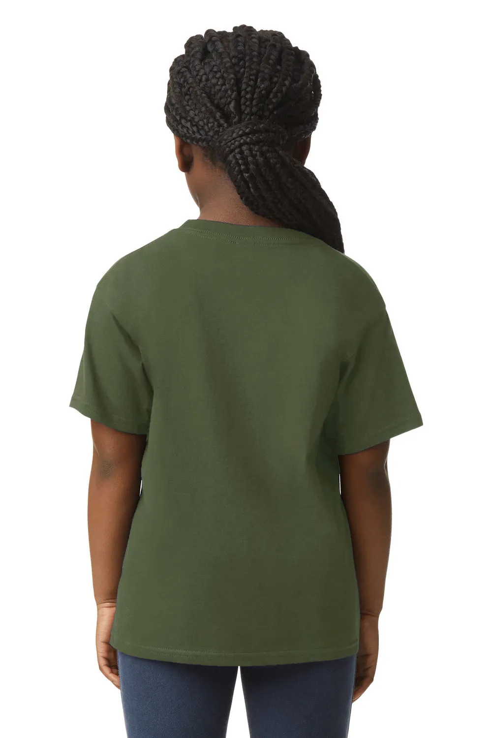Gildan Youth Softstyle Short Sleeve Crewneck T-Shirt - Military Green