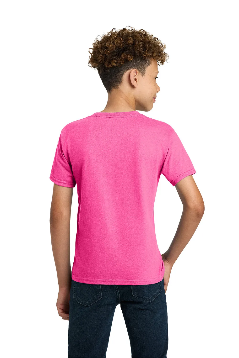 Gildan Youth Ultra Short Sleeve Crewneck T-Shirt - Safety Pink