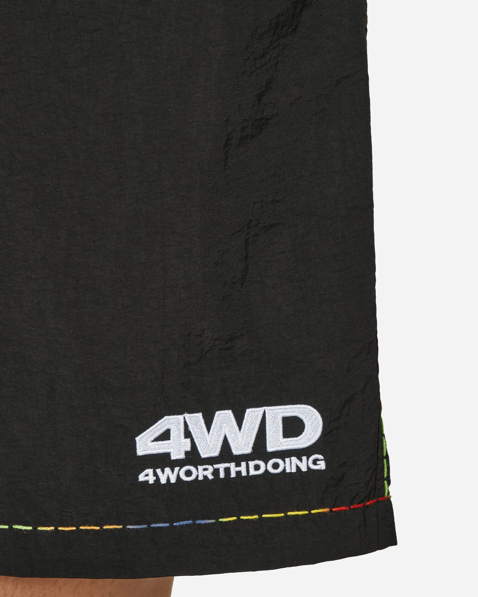 Gradient Stitched Shorts Black