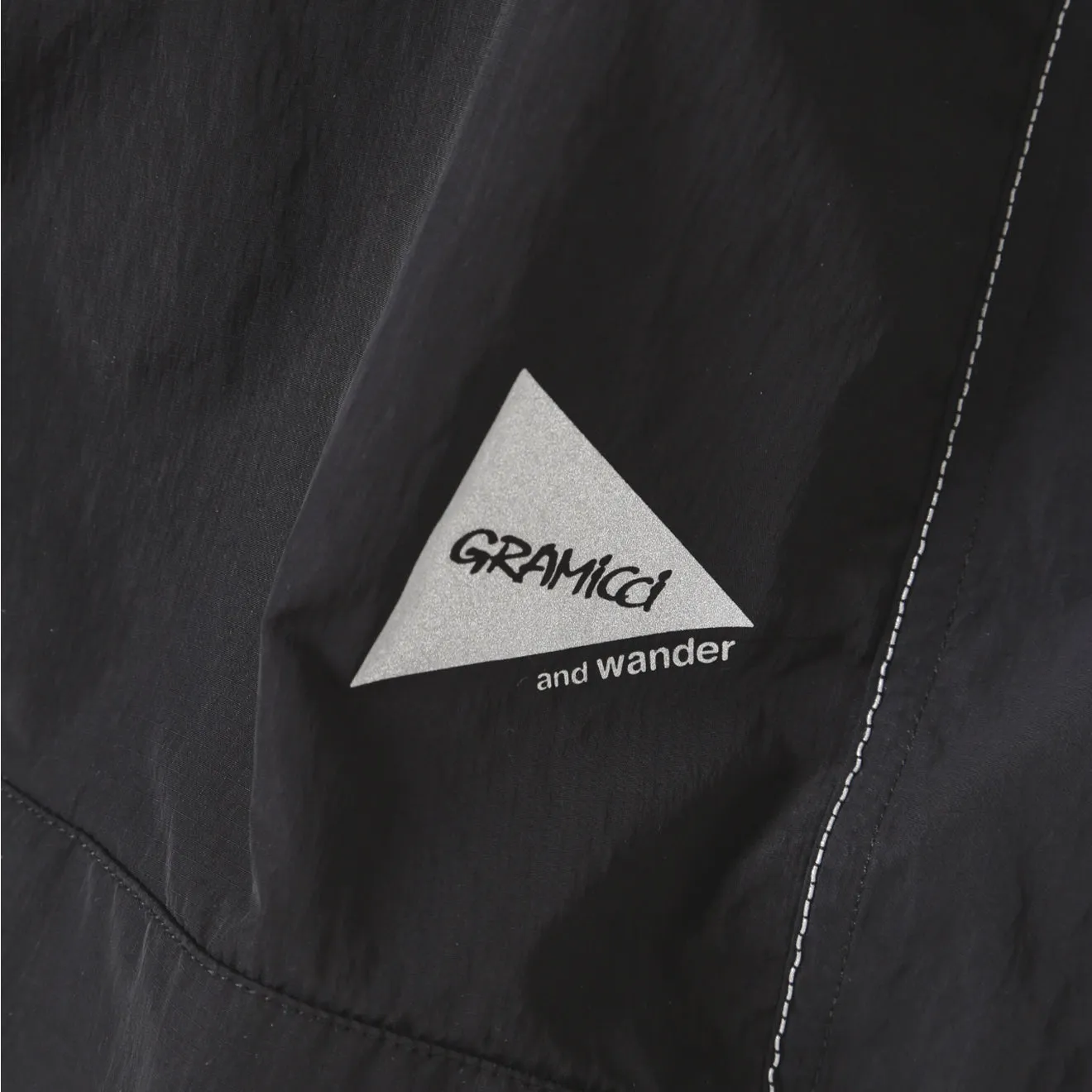 Gramicci x And Wander Patchwork Wind Short Black