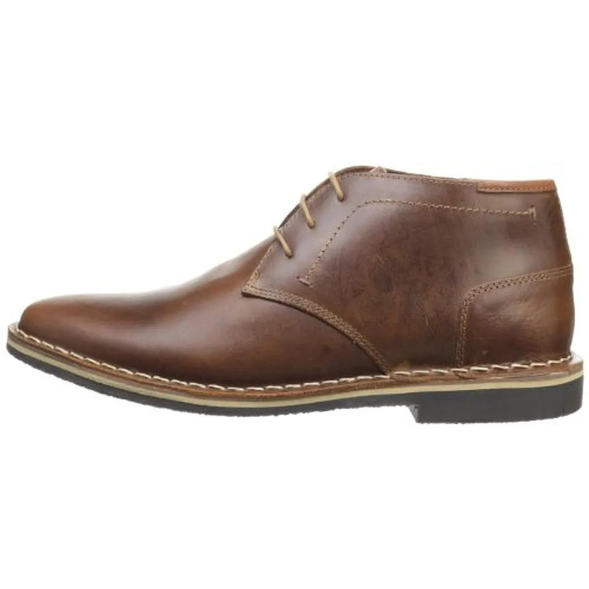 Harken Mens Leather Plain Toe Chukka Boots