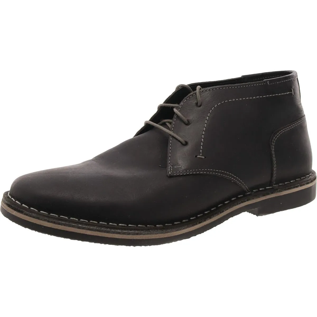 Harken Mens Leather Plain Toe Chukka Boots