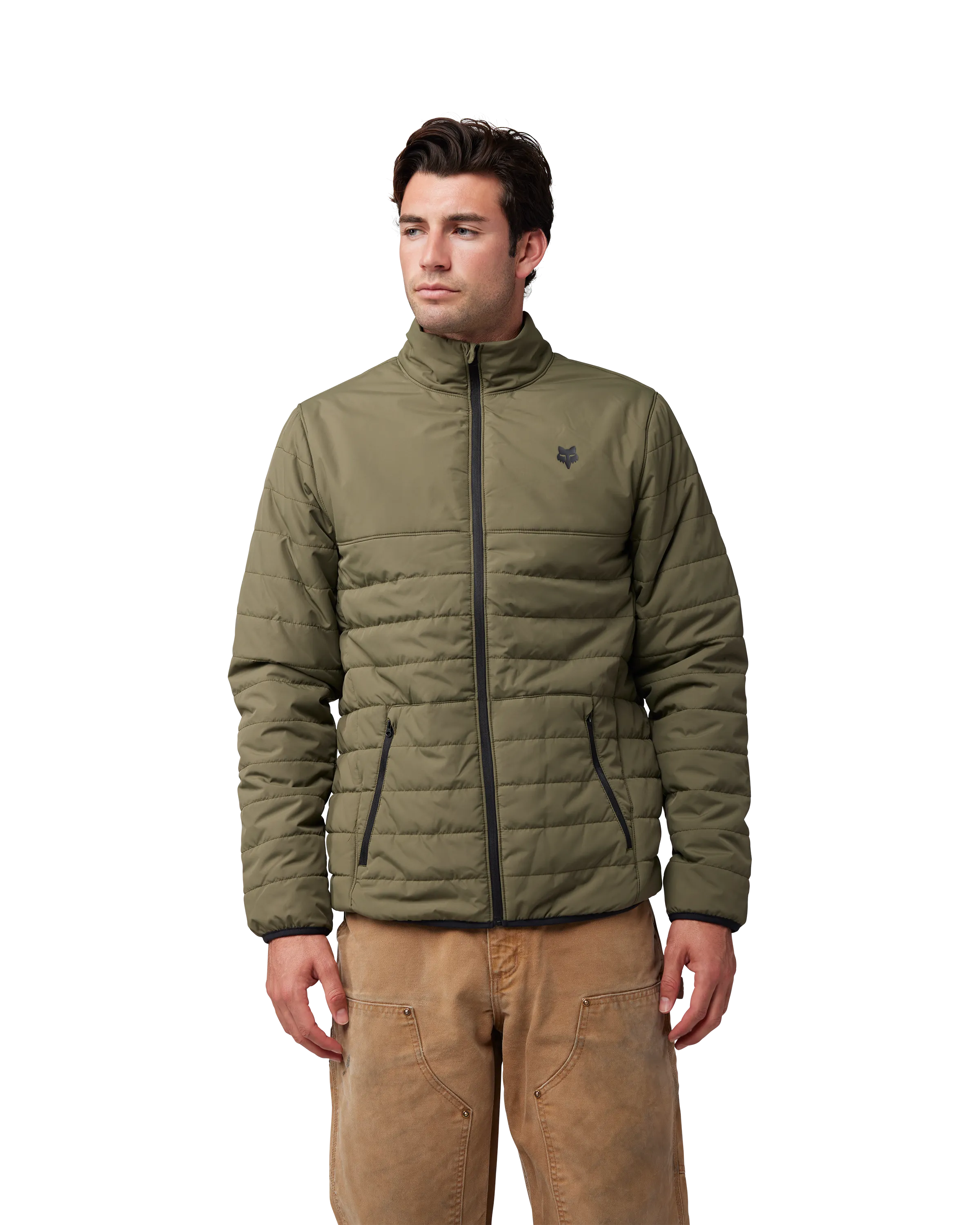 Howel Puffy Jacket in Olive Green