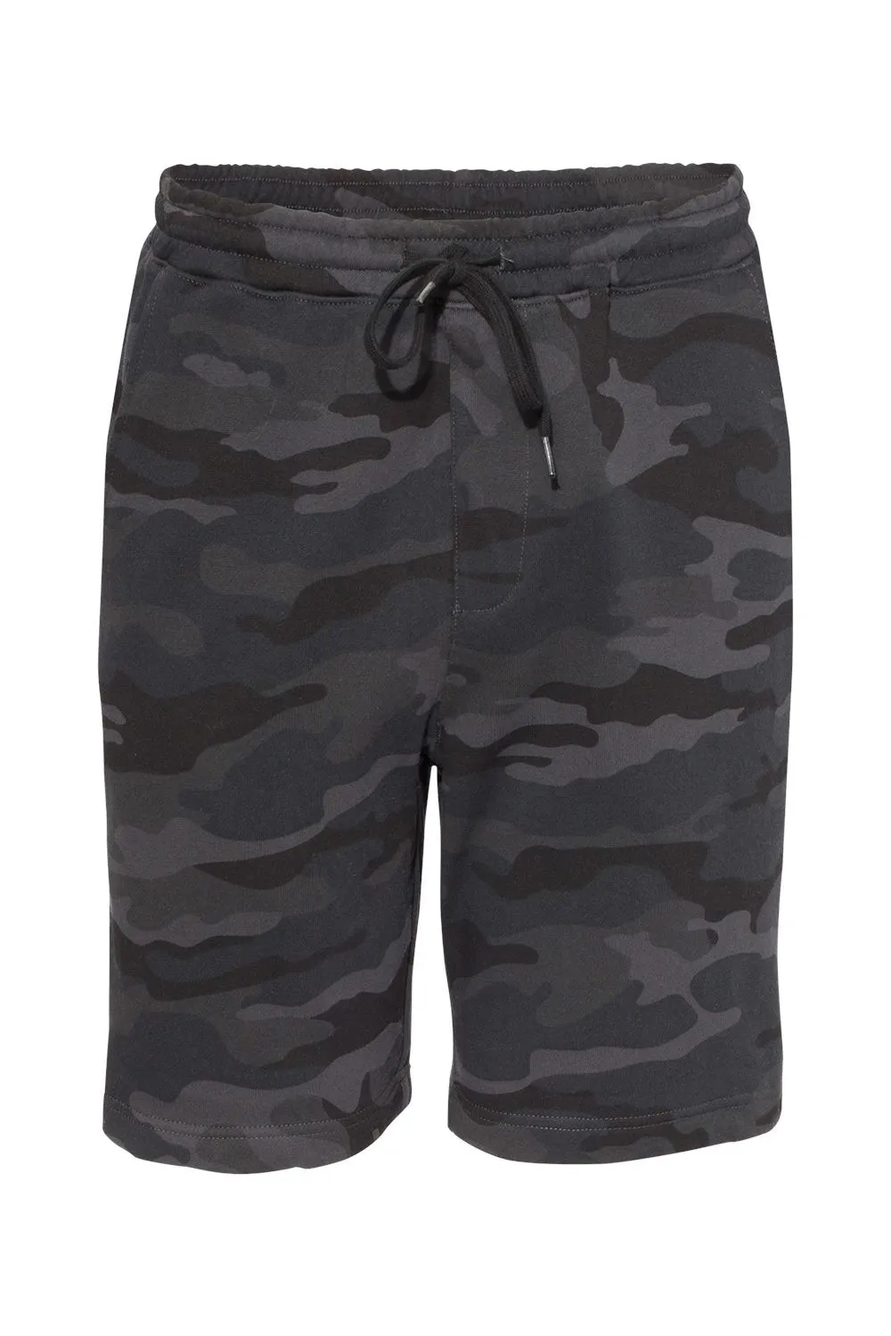 Independent Trading Company Mens Fleece Shorts w/ Pockets - Black Camo