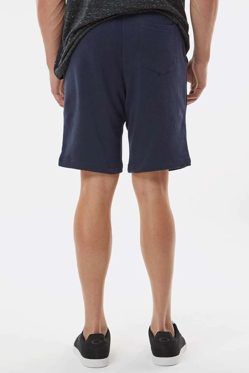 Independent Trading Company Mens Fleece Shorts w/ Pockets - Classic Navy Blue