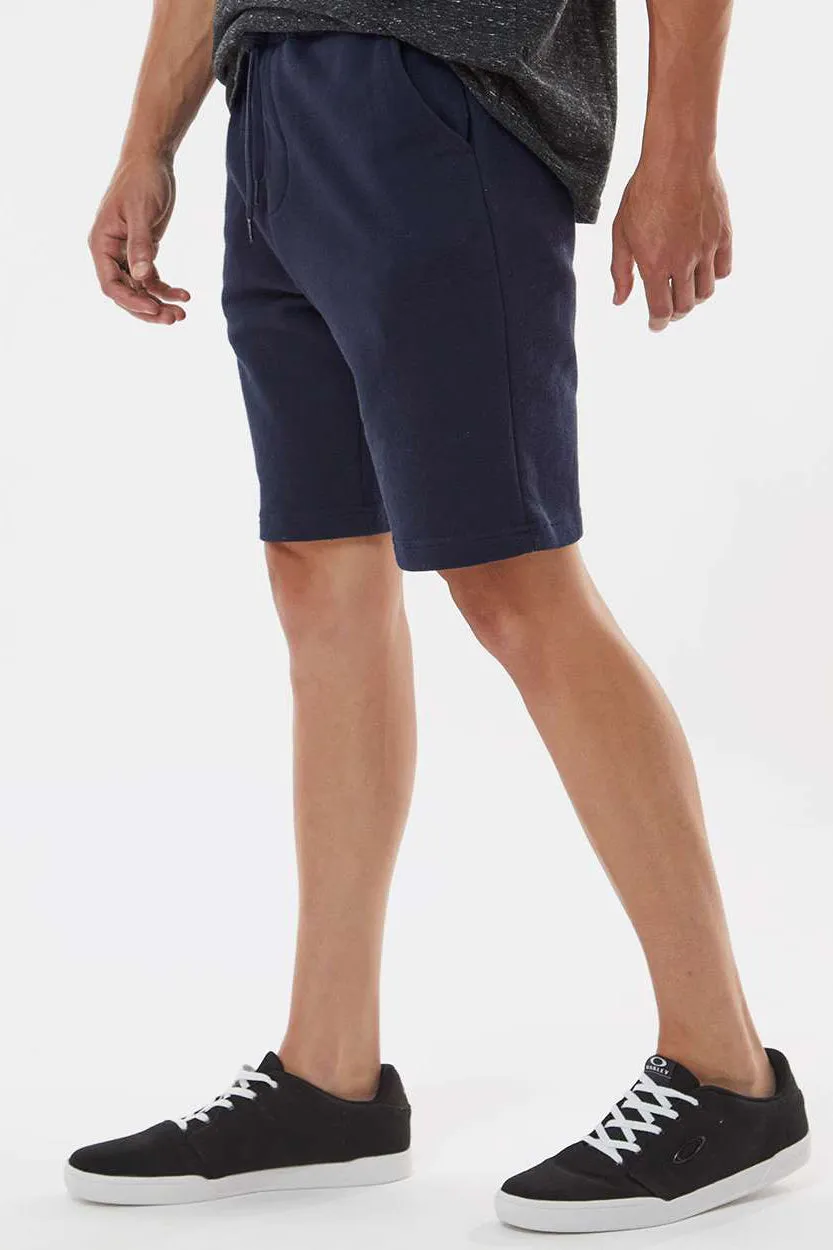 Independent Trading Company Mens Fleece Shorts w/ Pockets - Classic Navy Blue