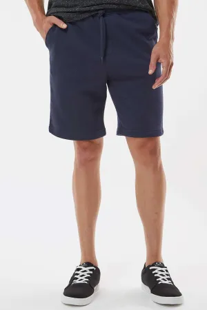 Independent Trading Company Mens Fleece Shorts w/ Pockets - Classic Navy Blue