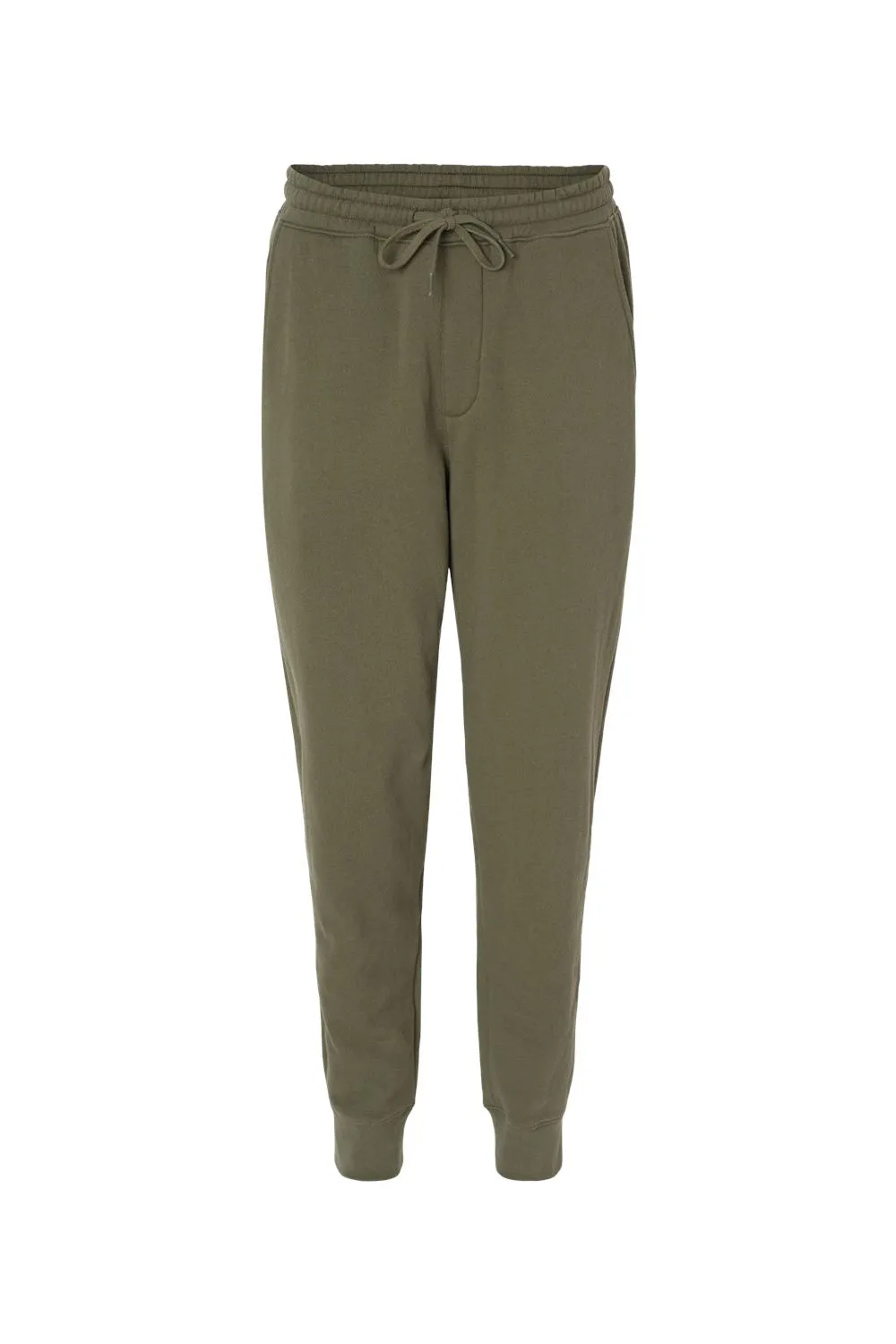 Independent Trading Company Mens Fleece Sweatpants w/ Pockets - Army Green