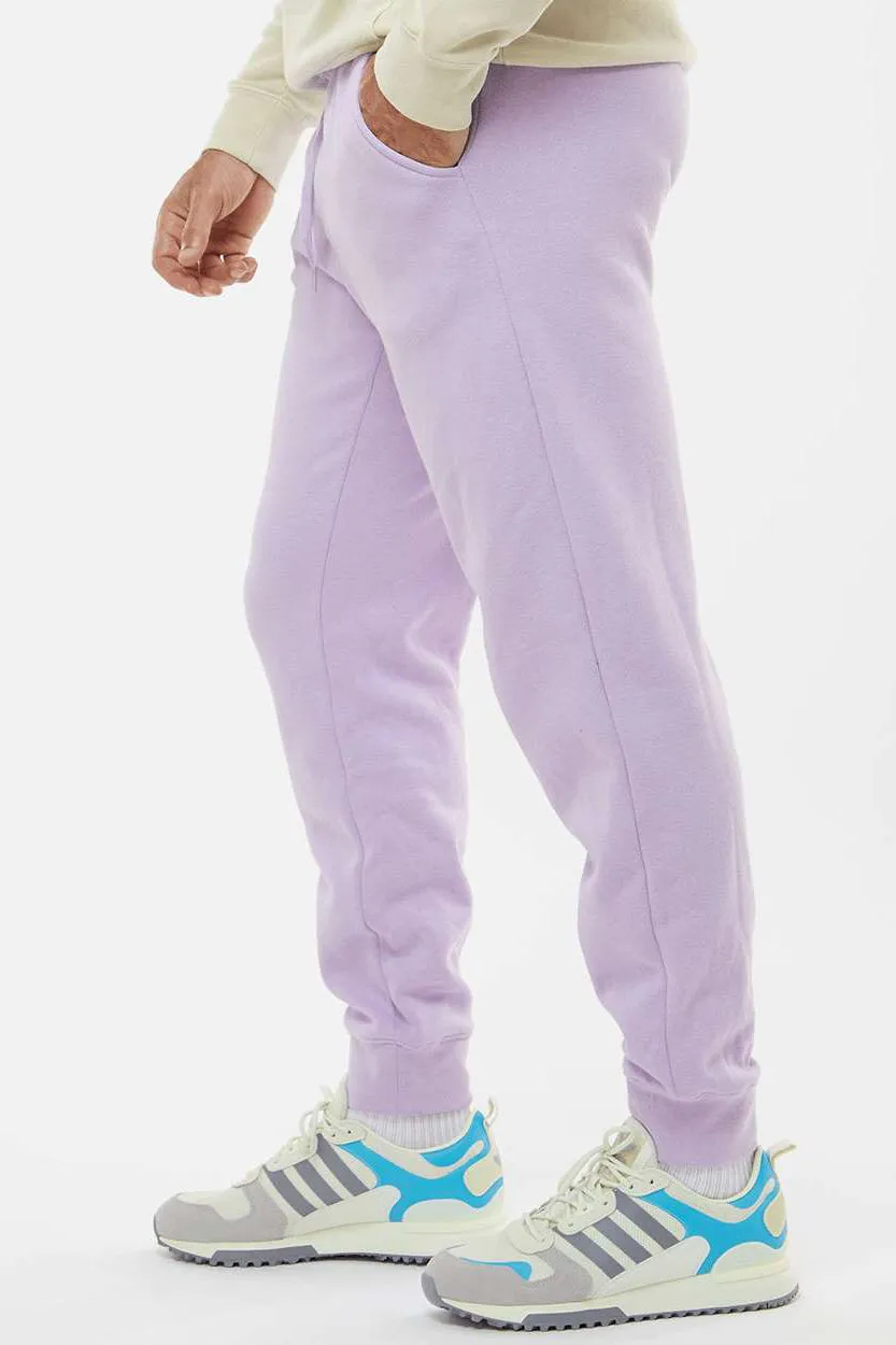Independent Trading Company Mens Fleece Sweatpants w/ Pockets - Lavender Purple