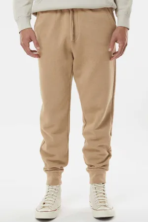 Independent Trading Company Mens Fleece Sweatpants w/ Pockets - Sandstone Brown