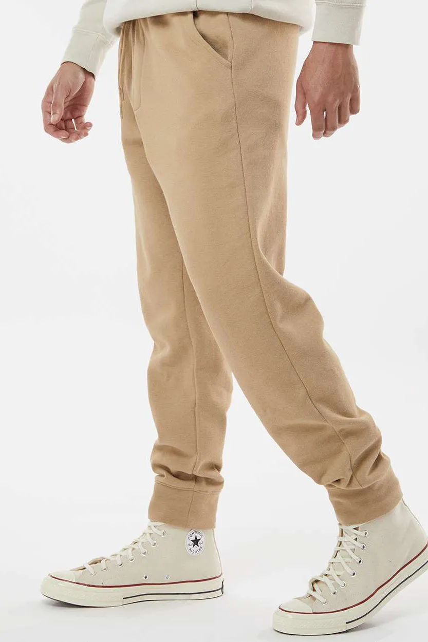 Independent Trading Company Mens Fleece Sweatpants w/ Pockets - Sandstone Brown