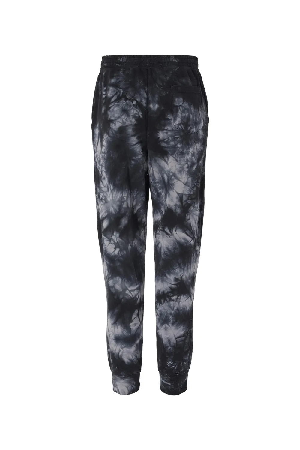 Independent Trading Company Mens Tie-Dye Fleece Sweatpants w/ Pockets - Black