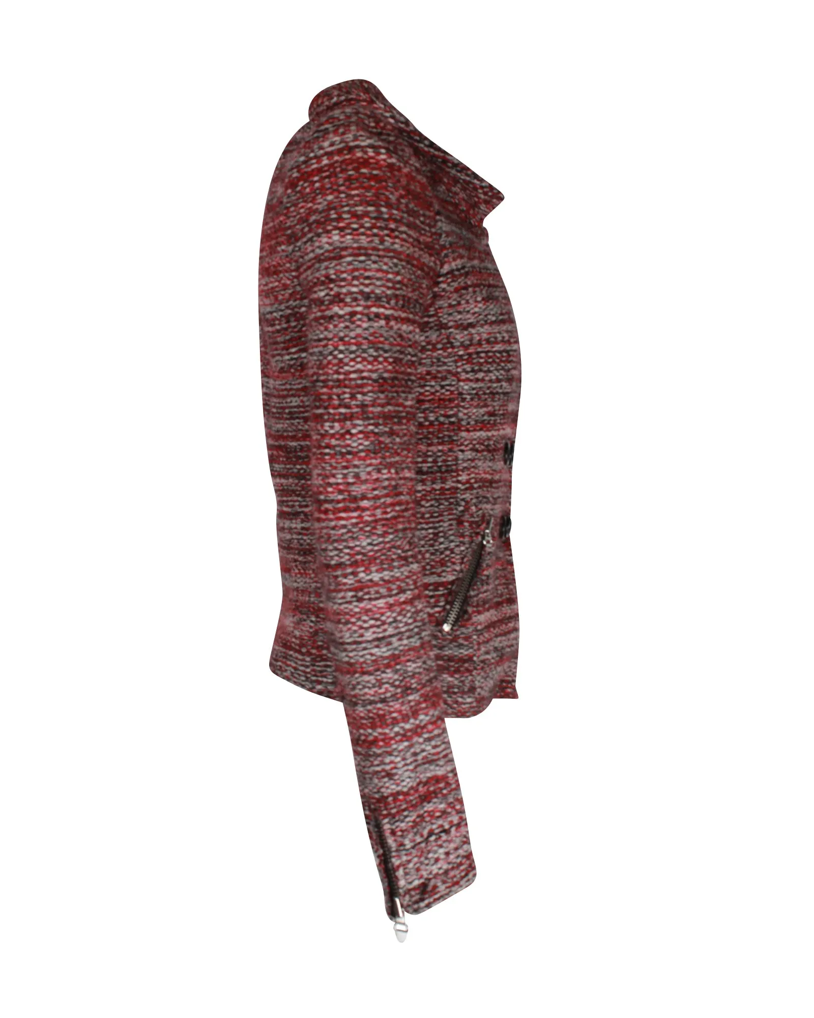 Isabel Marant Tweed Pattern Evening Jacket in Multicolor Virgin Wool