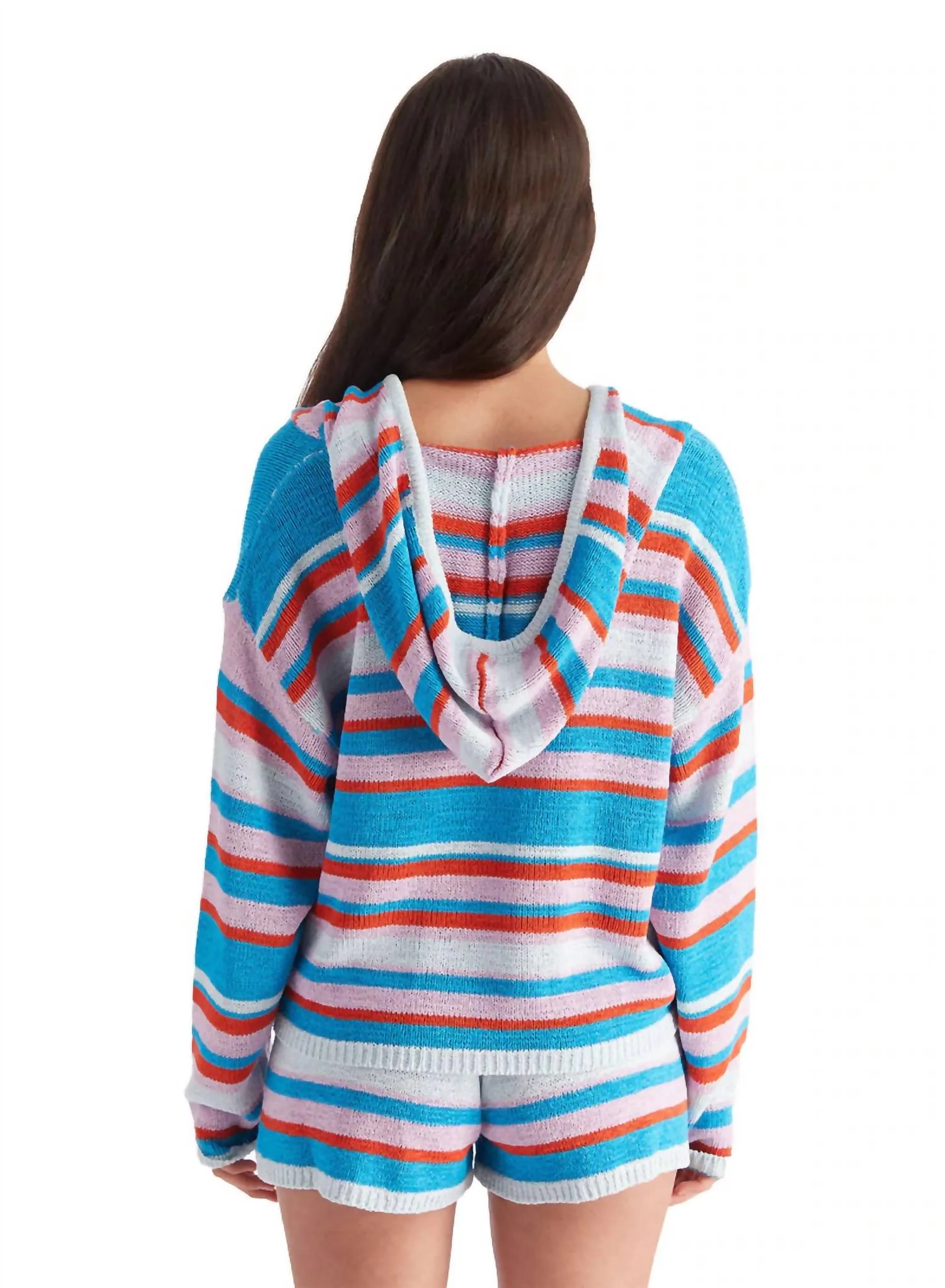 Ivy Knit Shorts In Blue Stripes